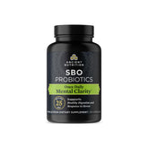 Ancient Nutrition Probiotics bottle close-up for mental clarity support