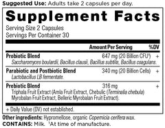Ancient Nutrition SBO Probiotic Trinity capsules close-up for digestive balance.