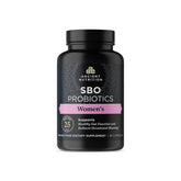 Ancient Nutrition SBO Probiotics Women bottle front with gluten-free, gut-friendly formula.