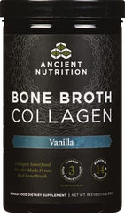 Ancient Nutrition Vanilla collagen powder stirred into coffee for a smooth boost