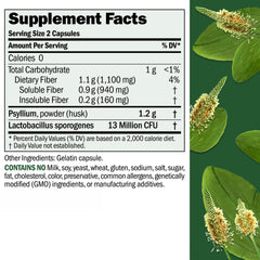 Fibermucil capsules closeup showcases easy-to-swallow capsules supporting daily fiber intake.