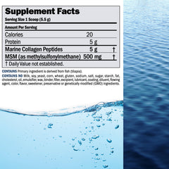 Andrew Lessman Marine Collagen Peptides MSM measuring scoop enables easy daily mixing.