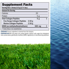 Andrew Lessman marine collagen powder dissolving in water for easy mix