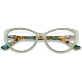 Andwood cat-eye blue light glasses front view reducing digital glare for clearer viewing