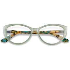 Andwood cat-eye blue light glasses front view reducing digital glare for clearer viewing