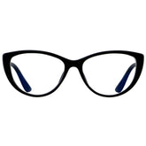 ANDWOOD cat-eye black frame blue light glasses for crisp daytime or evening screen use.