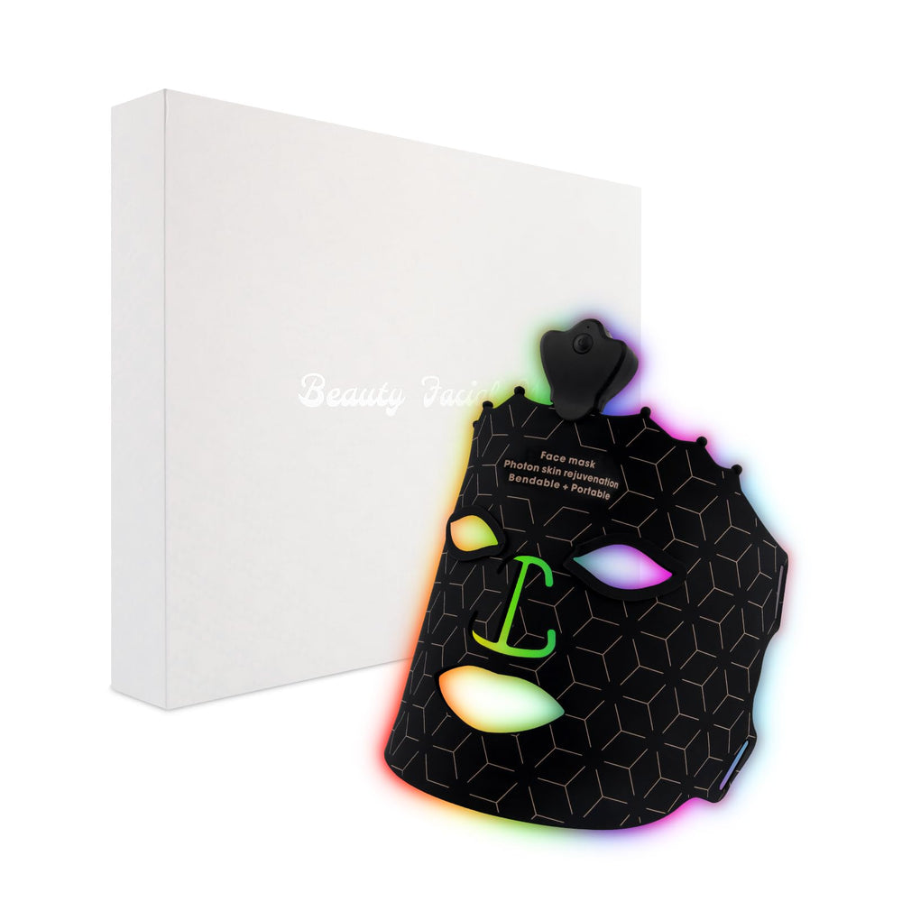 ANGAUSS 7-color LED mask front view shows versatile home skin therapy
