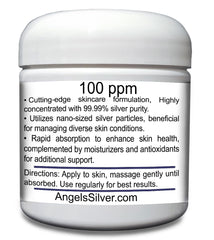 Angels Lab Colloidal Silver Gel being applied to skin for quick absorption.