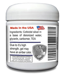 Angels Lab Colloidal Silver Gel texture close-up, highlighting smooth, fast-absorbing formula.