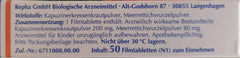 ANGOCIN label view underscores natural ingredients and Made in Germany.