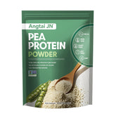 Angtai JN pea protein powder packaging front shows gluten-free, non-GMO quality for clean nutrition.