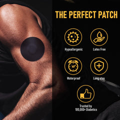 Parche ANGTICS Dexcom G7 sin agujero central, protege la sonda.