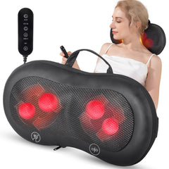 ANHAO cordless back massager with heat front view for deep back relief.
