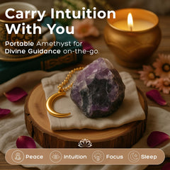 Anima amethyst set in premium wooden box—elegant gift ready.