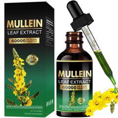 ANKUY Mullein Drops bottle label shows natural, chemical-free lung support.