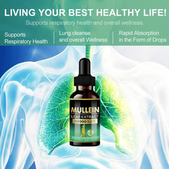 ANKUY Mullein Drops dropper releasing mullein liquid for respiratory comfort.