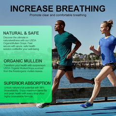 ANKUY Mullein Leaf Extract vial suggests natural lung health support.