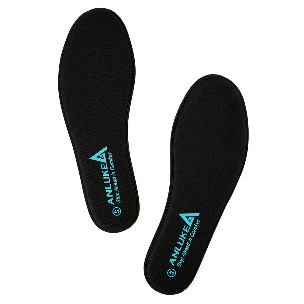 ANLUKE memory foam insoles provide heel cushion for all-day comfort.