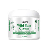 Anna's Wild Yam Cream bottle shown for daily use to support hormonal balance.