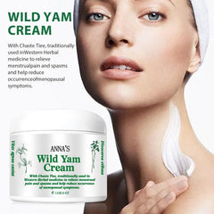 Anna's Wild Yam Cream packaging displayed for easy shelf storage.