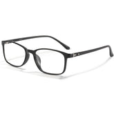ANRRI blue light blocking glasses close-up of a black square frame for reduced screen eye strain.