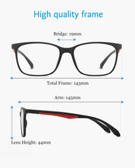 ANRRI blue light blocking glasses worn by both men and women.
