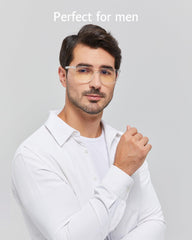 ANRRI blue light glasses clear frame, side view for daily wear