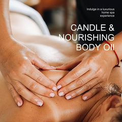 ANSOYER lavender massage candle delivering calming aroma and skin-friendly warm oil.