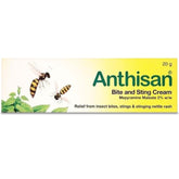 Anthisan Bite and Sting Cream 20g tube front for quick relief and portability
