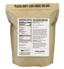 Anthony's psyllium husk powder bottle back, gluten free and non-GMO quality.