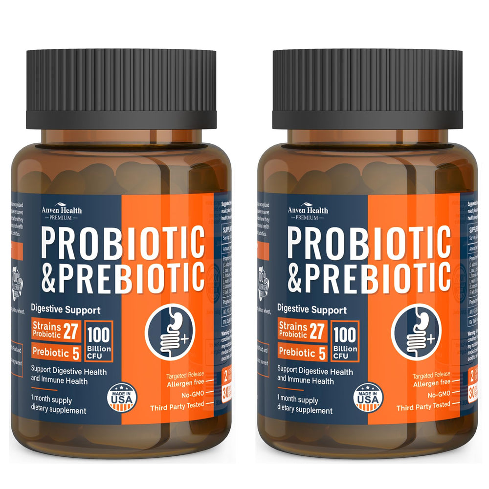 Anven Health 100B Probiotics bottle front view for daily gut support