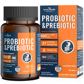 Anven Health 100 Billion Probiotics bottle promoting digestive balance.