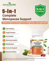 Anven Health probiotics capsule image suggests gut-friendly support for bloating