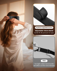 Anydance heated eye mask 1500mAh battery supports travel warmth.