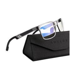 ANYLUV blue light blocking glasses unboxing shows protective eyewear for screens.