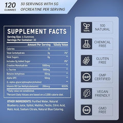 ANYTALK Creatine Monohydrate Gummies pack on table for consistent supplementation.