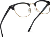 AOMASTE blue light glasses half-frame front view reduces screen glare for desk work