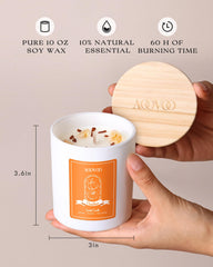 AOOVOO 10oz soy candle packaging reflects premium gift presentation