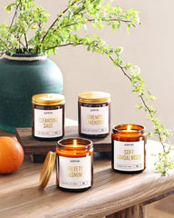 AOOVOO Sandalwood jar candle creates cozy ambiance