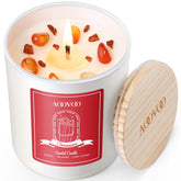 AOOVOO Cinnamon Scented Candle packaging design shown for gifting during holidays and celebrations