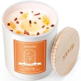 AOOVOO pumpkin candle with crystals inside for warm autumn ambiance