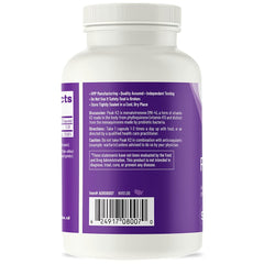 AOR Peak K2 bottle label highlighting vegan, gluten-free, non-GMO formula