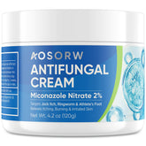 AOSORW antifungal cream tube showing targeted skin relief in use.