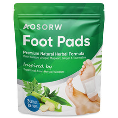 AOSORW ginger-mugwort-bamboo-vinegar foot pad for nightly relaxation.