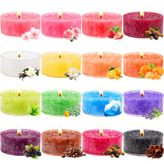 Velas AOTOIE pequeñas con diseño flor de hielo para decoración elegante.