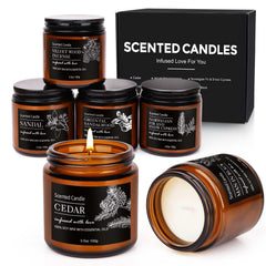 Aottom Candles Cedar jar for a cozy living room ambiance