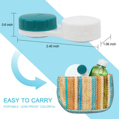 Aoutrow mini compact contact lens case with easy carry design