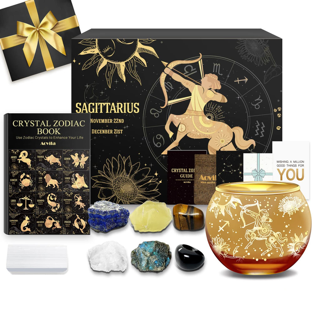 Aovila Sagittarius candle holder projecting zodiac light for ambient decor