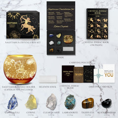 Aovila zodiac crystals set with six stones for astrology gifts