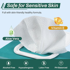 AOZITA wipes with a one-wipe-at-a-time dispenser for simple, waste-free use.